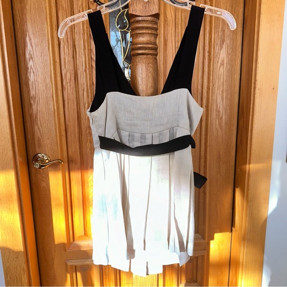 Robert Rodriguez empire waist top tunic linen and silk size 4 - Picture 4 of 11